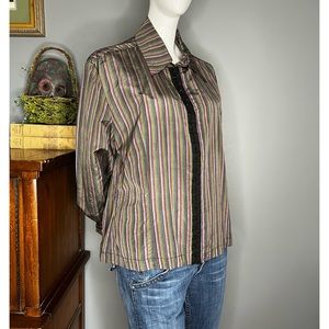 Jackie loves John : striped silk top